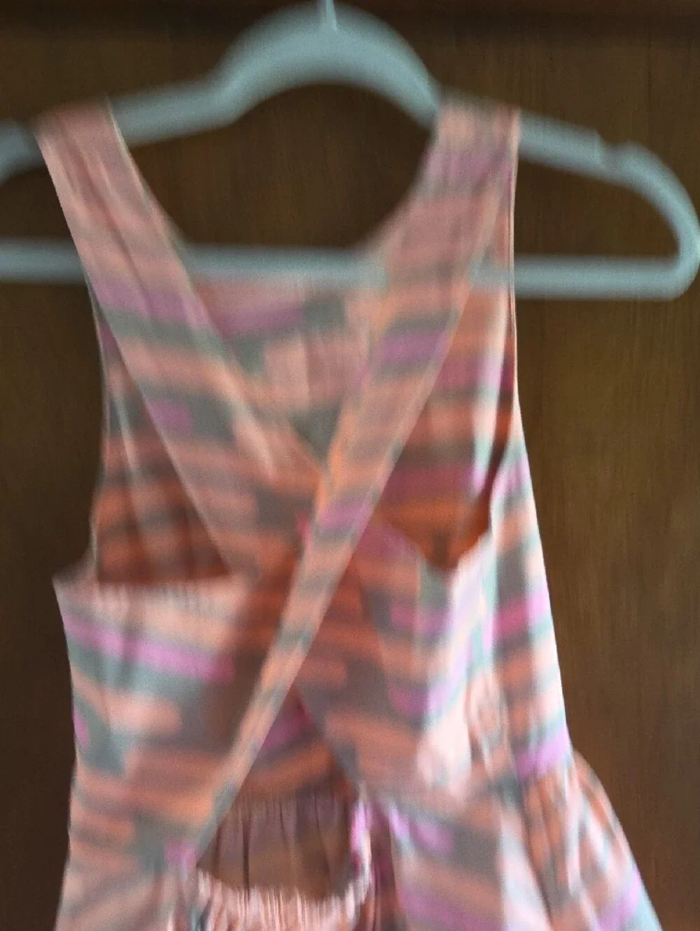 kate spade Pink and Coral Striped Sleeveless Casual Dress